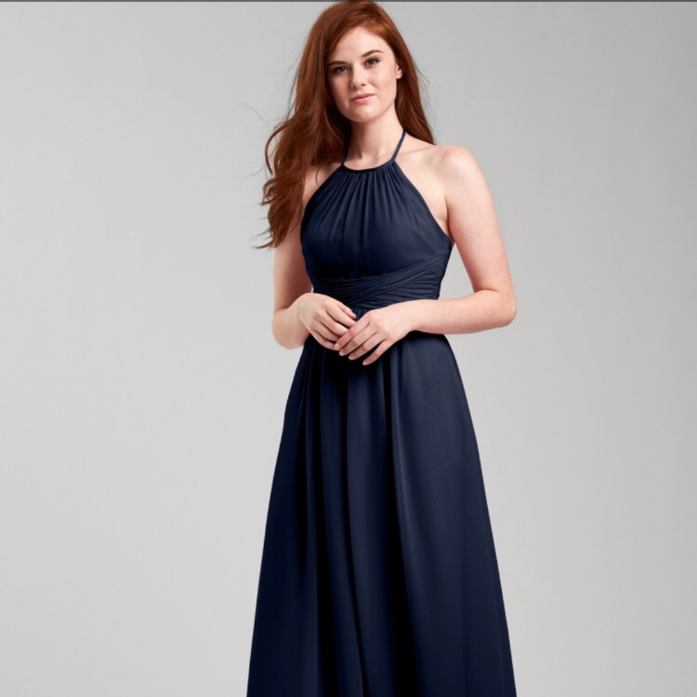 Weddington Way diana halter dress in navy. Size 0.